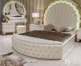 Trueliving  Floating Light masterbed Laminated Finish & PU Finish 6Ft *6Ft *1Ft